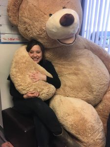 Emily with Howard the Bear