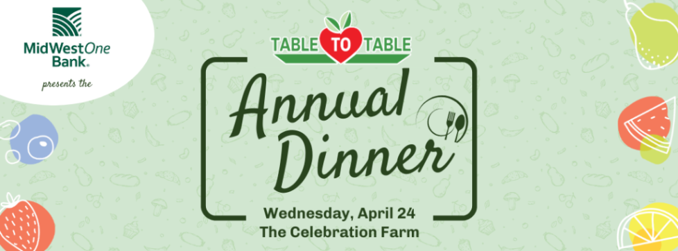 Annual Dinner Banner. Wednesday, April 24, at the Celebration Farm